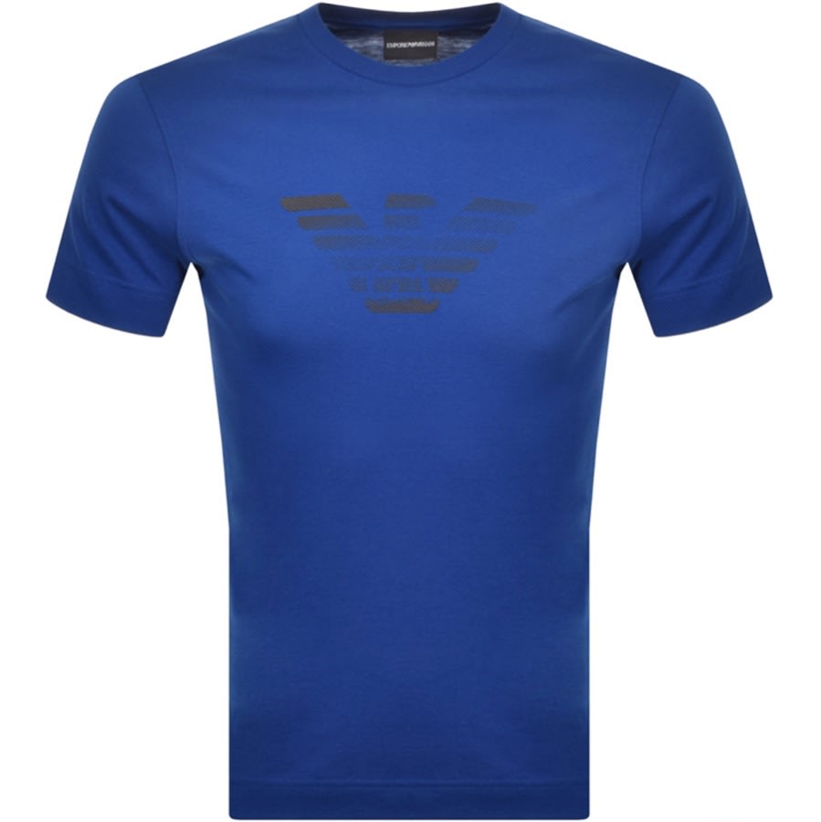 Alternative Image for ProductEmporio Armani Crew Neck Logo T Shirt Blue1